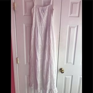 White long boho dress